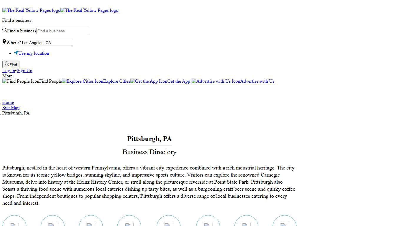 Pittsburgh, PA Business Directory - Local Small Business Listings - The Real Yellow Pages®