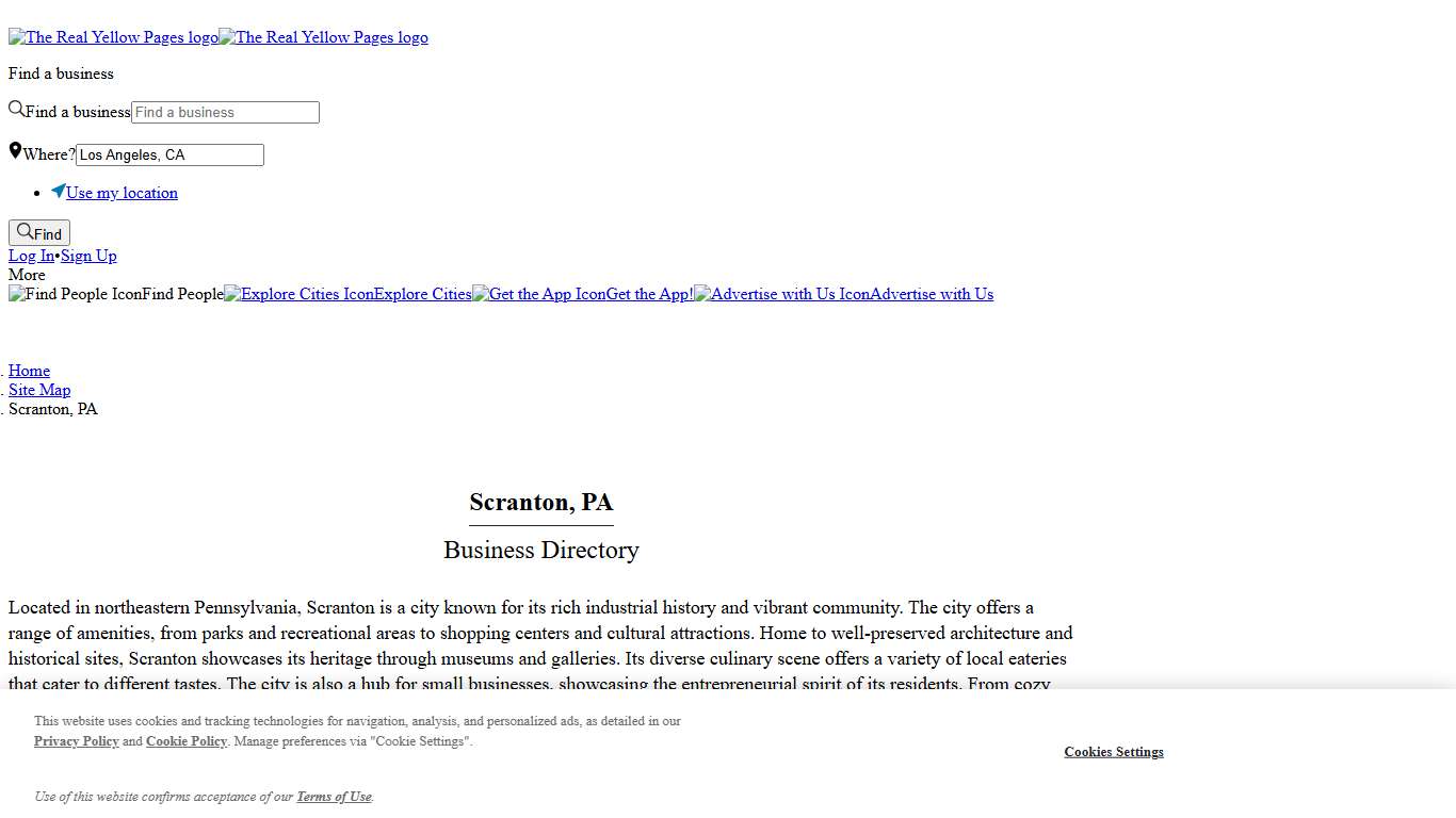 Scranton, PA Business Directory - Local Small Business Listings - The Real Yellow Pages®