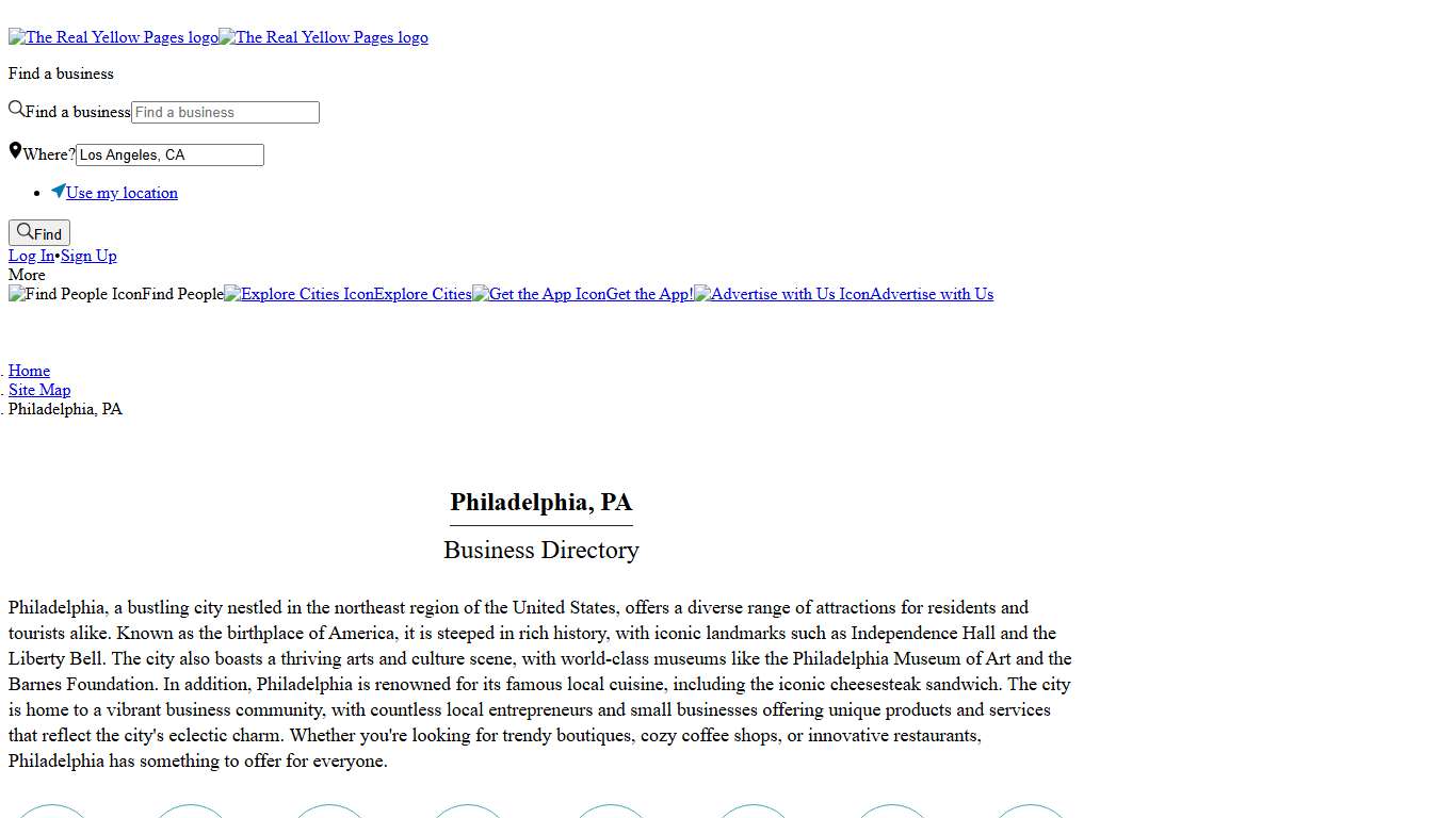 Philadelphia, PA Business Directory - Local Small Business Listings - The Real Yellow Pages®
